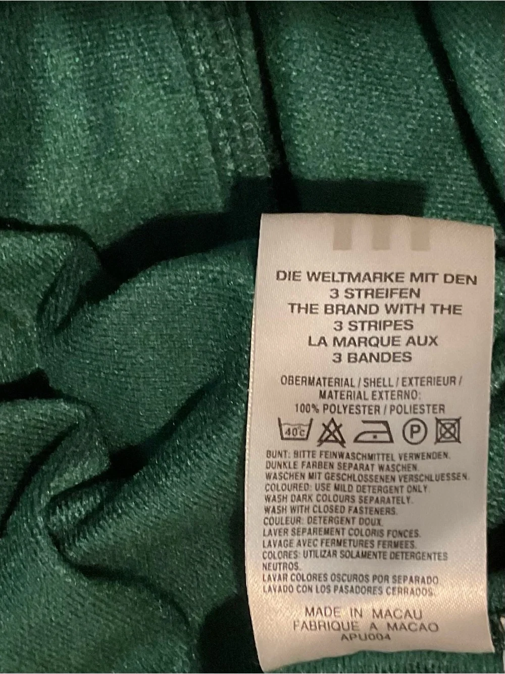 Adidas Youth L 14/16 Green Black Wrestling Track Jacket Full Zip Pockets